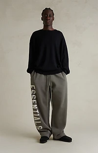 Fear of God ESSENTIALS Jet Black Merino Wool Crew Neck Sweater