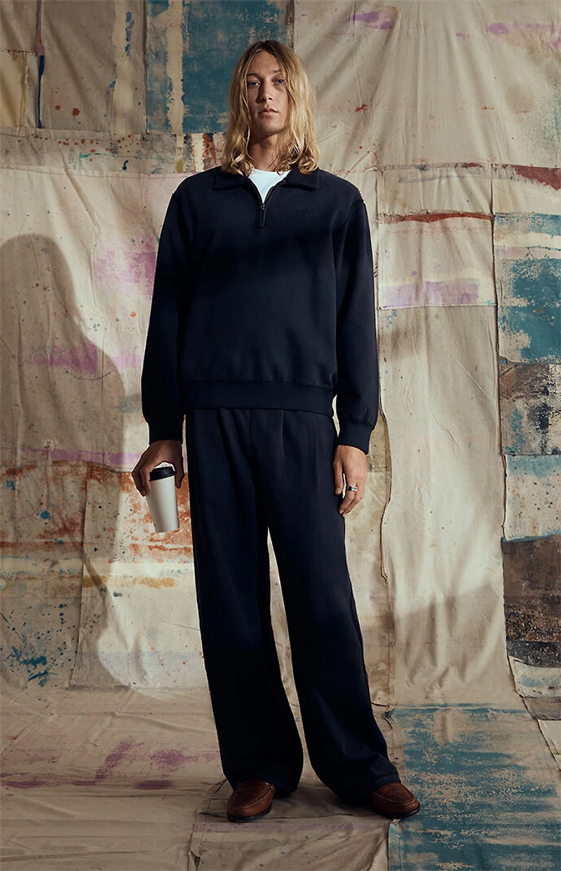 FIELD OF STUDY by Pacsun Embroidered Quarter Zip Sweatshirt