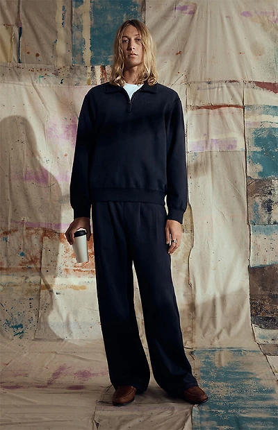 FIELD OF STUDY by Pacsun Embroidered Quarter Zip Sweatshirt