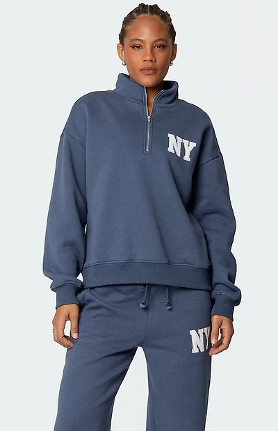Edikted NY Quarter Zip Sweatshirt