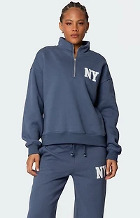 Edikted NY Quarter Zip Sweatshirt