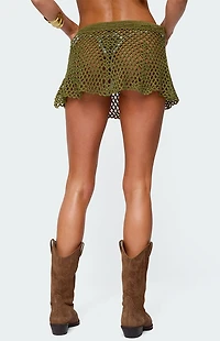 Edikted Mabelle Crochet Mini Skirt