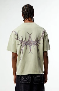 Pacsun Tan Metallic Cyber T-Shirt