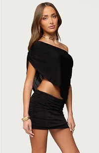 Edikted Fiora One Shoulder Cutout Mini Dress