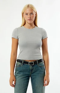 Your Favorite Marci Waffle Knit Crew Neck T-Shirt