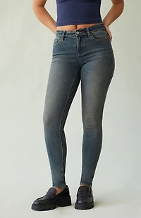 Pacsun Skinny Jeans Stretch Dark Blue Tinted