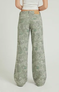 Pacsun Tree Camo Low Rise Baggy Pants