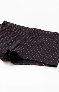 John Galt Black Polka Dot Boxer Boyshorts