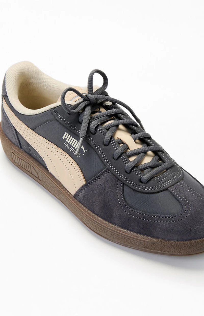 Puma Gray Palermo Leather Shoes
