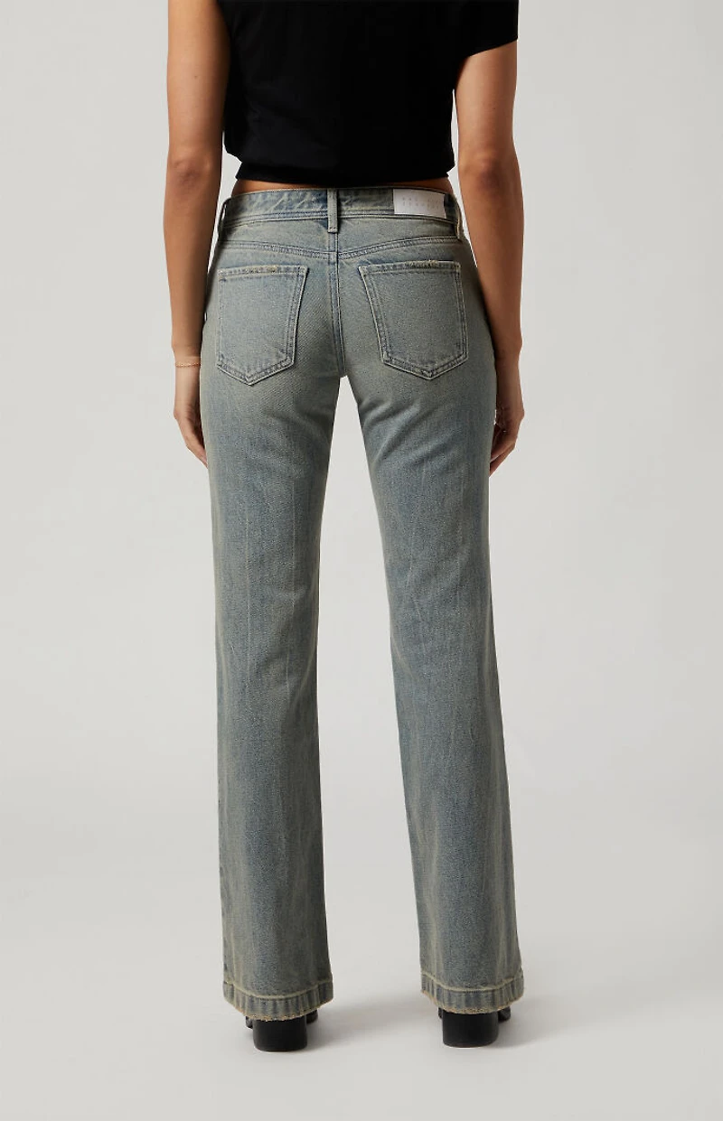 Pacsun Jade Low Rise Bootcut Jeans Light Indigo Tinted