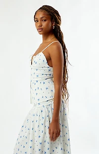 WEWOREWHAT Button Up Ruffle Tank Top