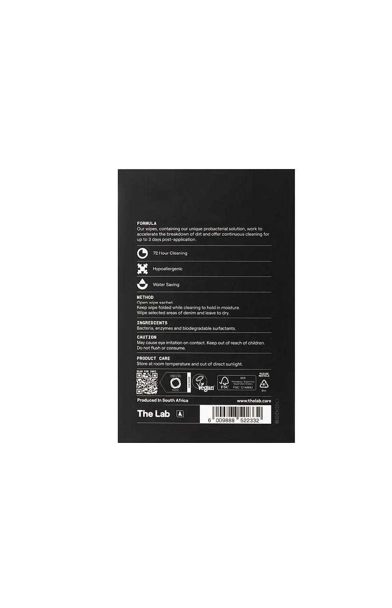 The Lab Denim Refresh Wipes