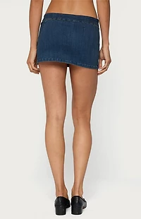 Edikted Taliyah Stretchy Denim Mini Skort
