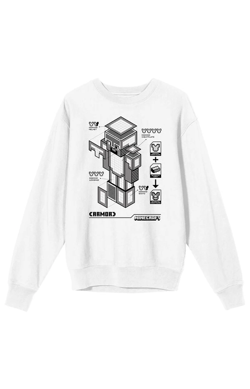 Minecraft Diamond Armor Crew Neck Sweatshirt