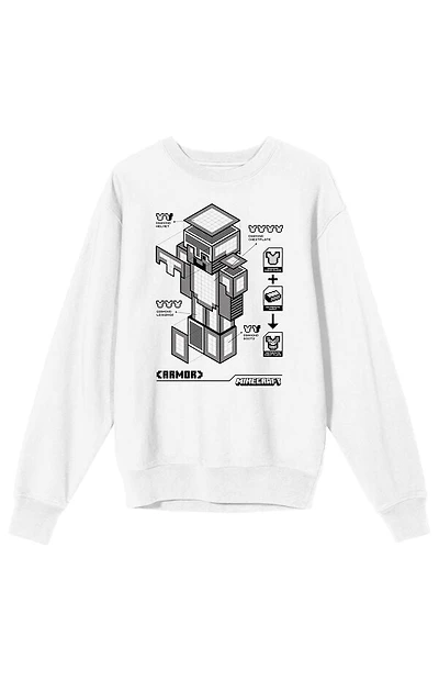 Minecraft Diamond Armor Crew Neck Sweatshirt