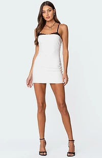 Edikted Peeking Lace Mini Dress