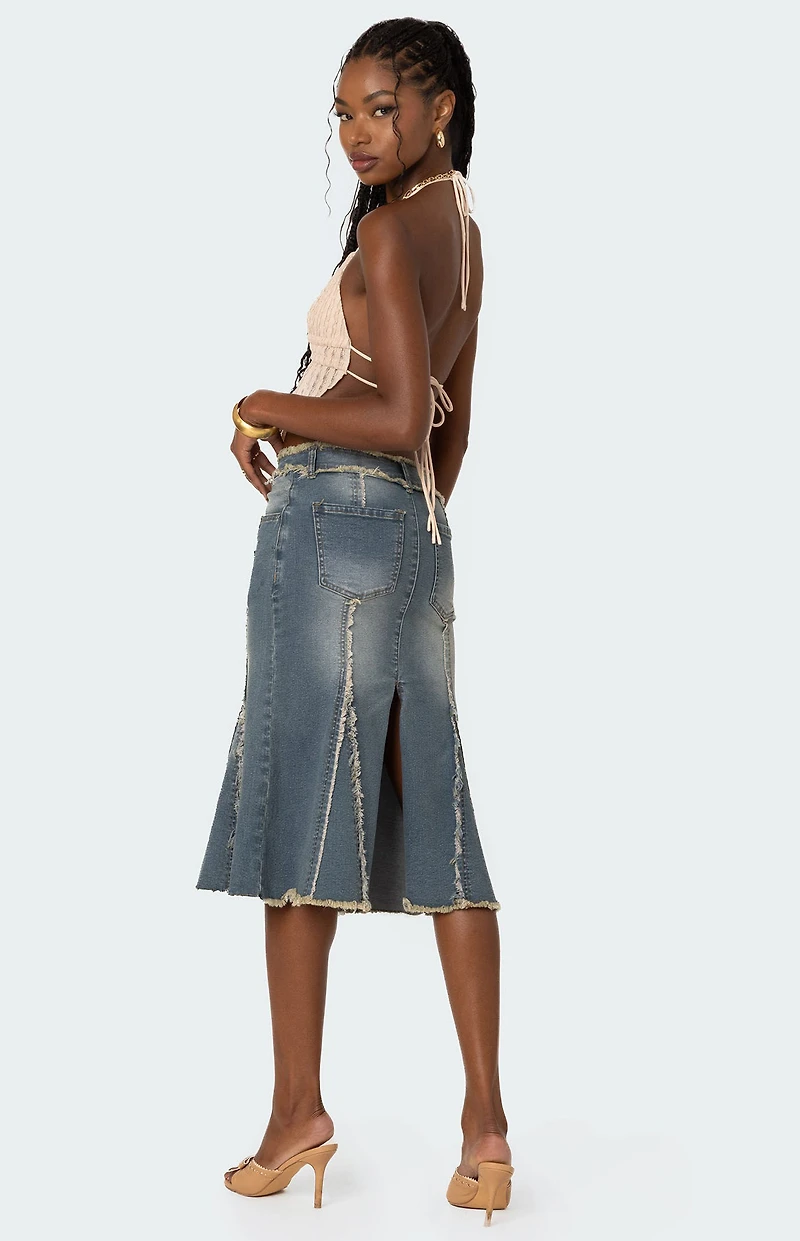 Edikted Anaya Textured Open Back Halter Top