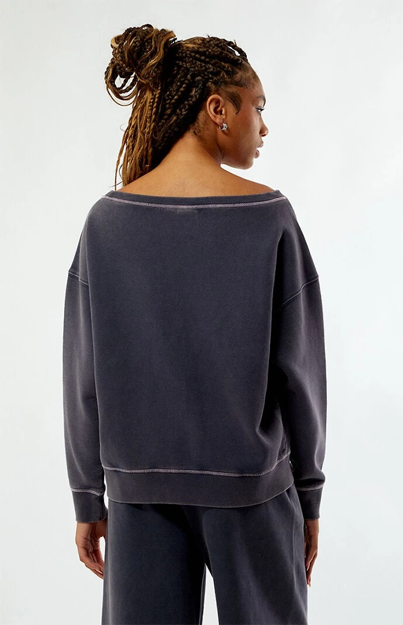 BUSCH LIGHT 89 Off-The-Shoulder Sweatshirt