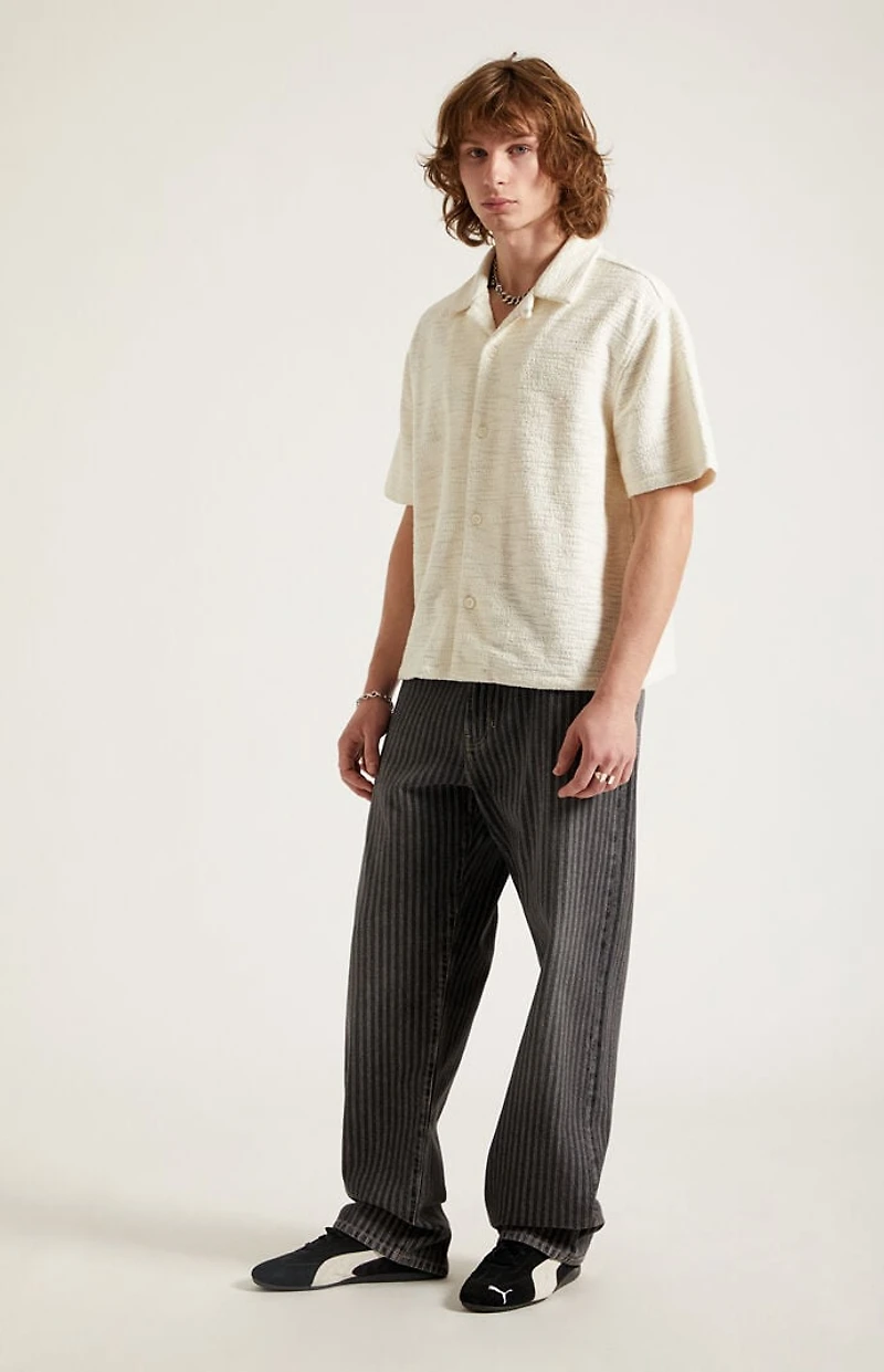 Pacsun Dylan Baggy Jeans Stripe Washed Black