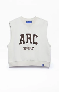 A.R.C. Gray Sport Cut Off Muscle Crew Neck Sweatshirt
