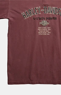 PS VINTAGE Maroon 2000s Harley Davidson Graphic T-Shirt