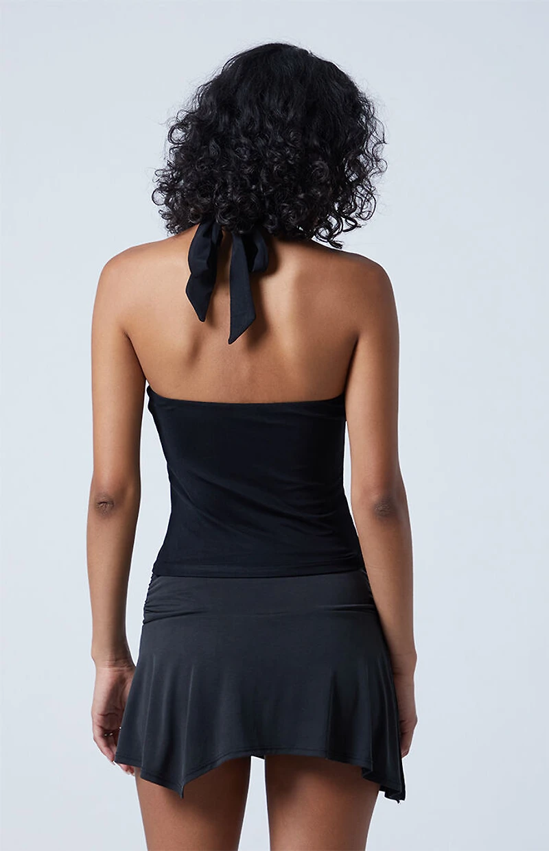 Third Charm Washed Black Slinky Mini Skort