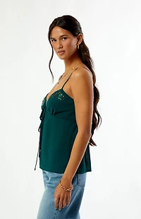 Beverly and Beck Beaded Flyaway Tank Top