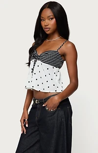 Edikted Tilly Mixed Print Top