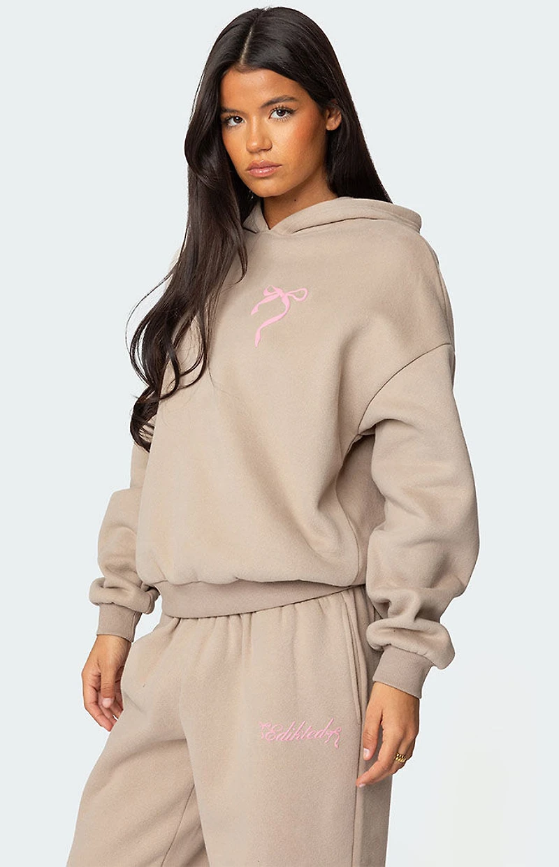 Edikted Sasha Bow Detail Hoodie