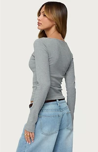 Edikted Loria Striped Boat Neck Top