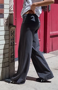John Galt Black and Gray Priscilla Flare Pants