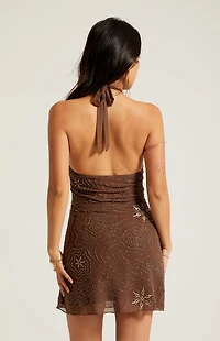 Beverly and Beck Cece Sequin Halter Mini Dress