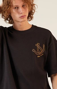 Pacsun Black Moonlight Waffle Knit T-Shirt