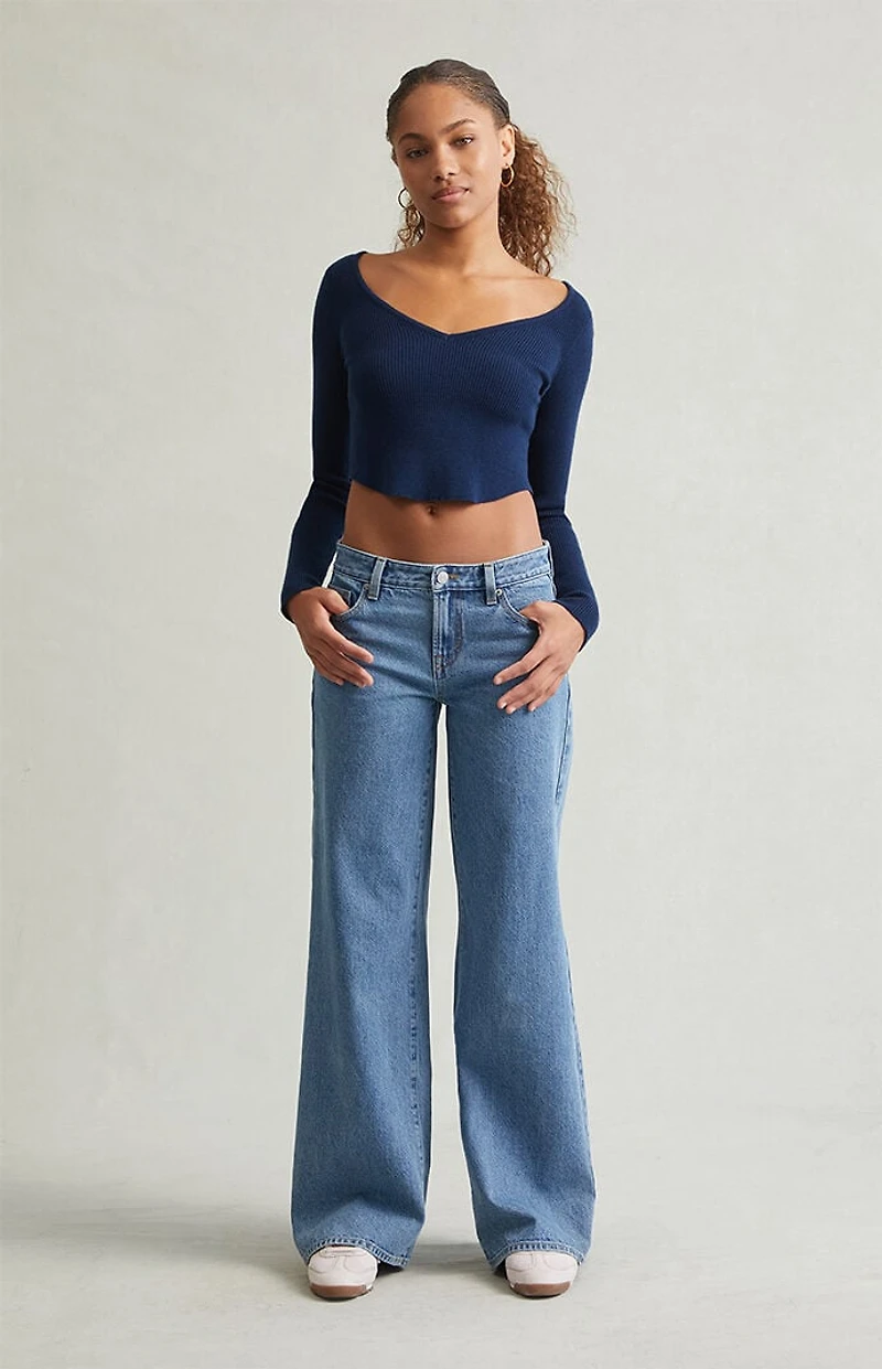 Pacsun Casey Low Rise Baggy Jeans Light Indigo Wash