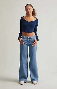 Pacsun Casey Low Rise Baggy Jeans Light Indigo Wash