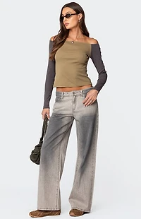 Edikted Contrast Off Shoulder Top