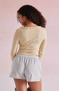 Beverly and Beck Blue Plaid Boxer Shorts