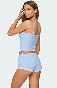 Edikted Olena Lacey Henley Tank Top