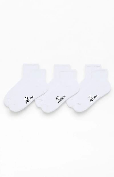Pacsun 3 Pack White Quarter Socks
