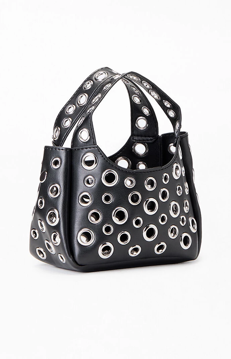LA Hearts Mini Faux Leather Grommet Chain Bag