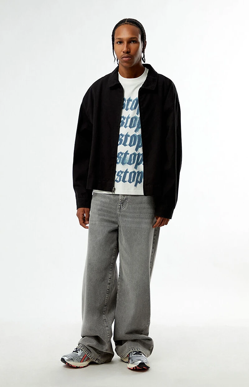 Pacsun Black Double Seams Gas Jacket