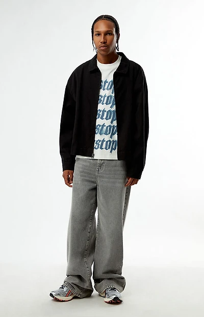 Pacsun Black Double Seams Gas Jacket