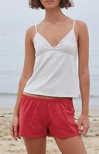 John Galt Silver Tiffany Bow Tank Top