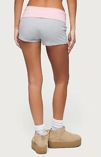 Edikted Emmey Contrast Foldover Shorts