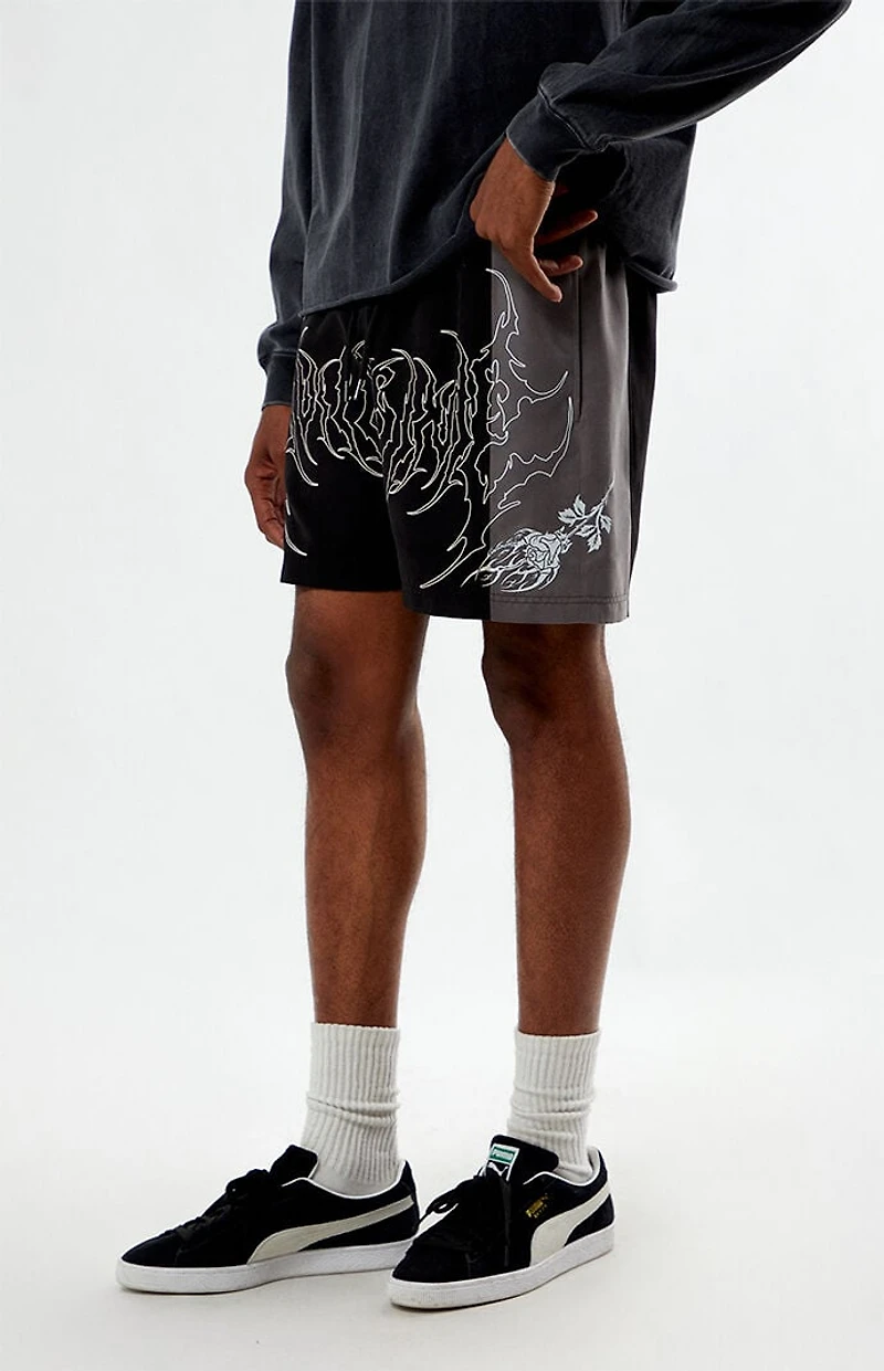 Civil Black Duality Suede Shorts