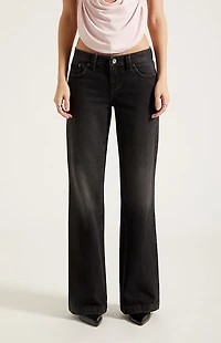 Pacsun Charlie Low Rise Baggy Bootcut Jeans Black