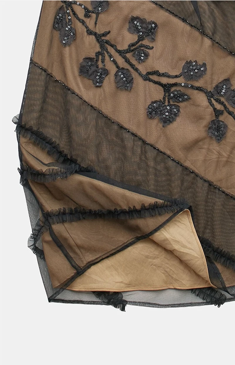 PS VINTAGE 2000s Black Y2K Mid Skirt