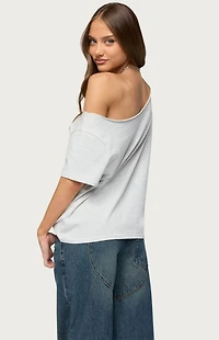 Edikted Hawaiian Babe Off The Shoulder T-Shirt