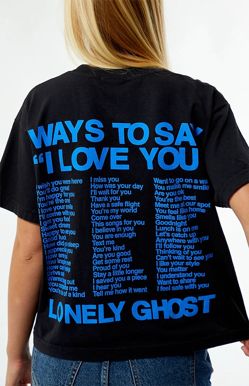 LONELY GHOST Black Ways To Say I Love You T-Shirt
