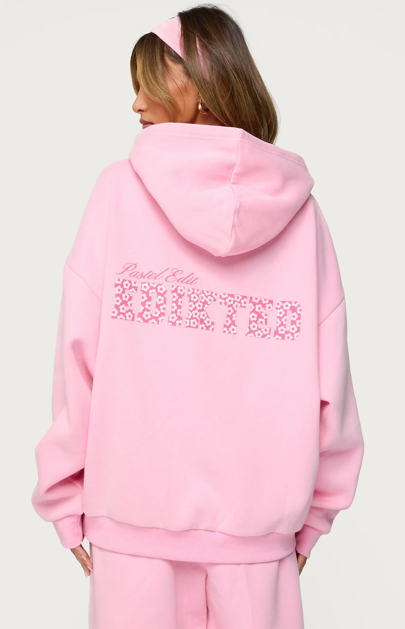 Edikted Pastel Edit Oversized Hoodie